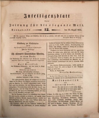 Zeitung für die elegante Welt Samstag 23. August 1834