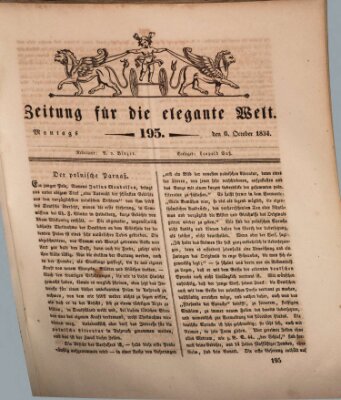 Zeitung für die elegante Welt Montag 6. Oktober 1834