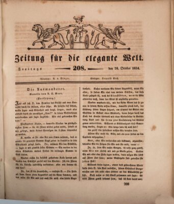 Zeitung für die elegante Welt Freitag 24. Oktober 1834