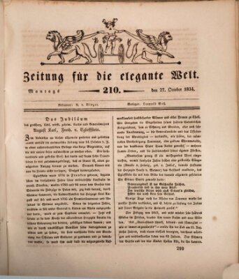 Zeitung für die elegante Welt Montag 27. Oktober 1834