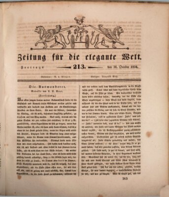 Zeitung für die elegante Welt Freitag 31. Oktober 1834