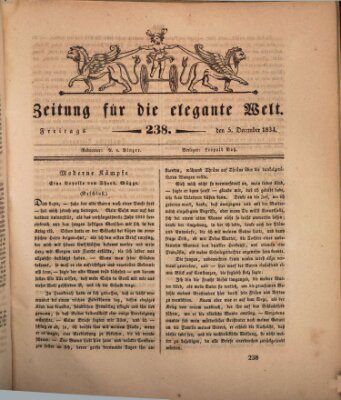 Zeitung für die elegante Welt Freitag 5. Dezember 1834