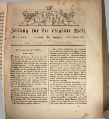 Zeitung für die elegante Welt Montag 5. Januar 1835