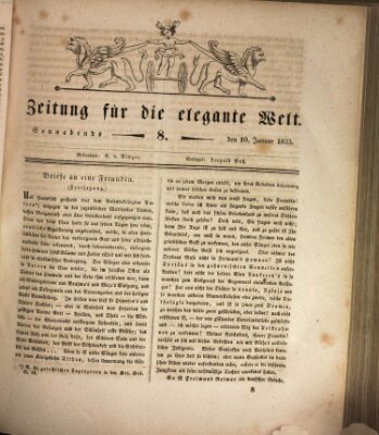 Zeitung für die elegante Welt Samstag 10. Januar 1835