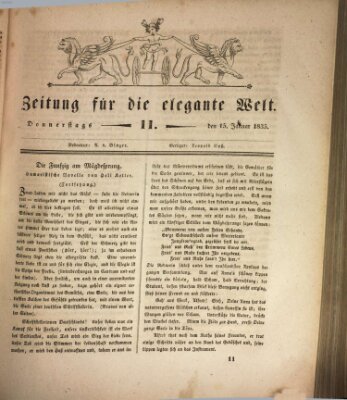 Zeitung für die elegante Welt Donnerstag 15. Januar 1835