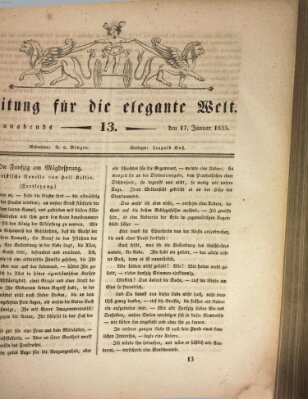 Zeitung für die elegante Welt Samstag 17. Januar 1835