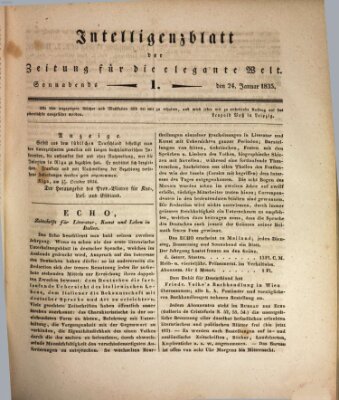 Zeitung für die elegante Welt Samstag 24. Januar 1835