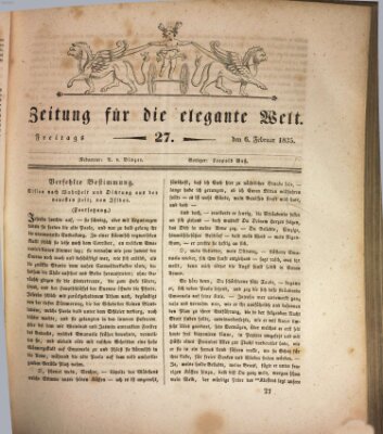 Zeitung für die elegante Welt Freitag 6. Februar 1835