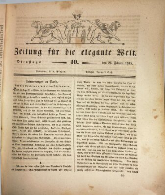 Zeitung für die elegante Welt Dienstag 24. Februar 1835