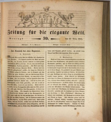 Zeitung für die elegante Welt Montag 23. März 1835