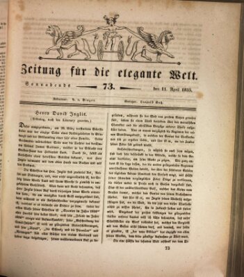 Zeitung für die elegante Welt Samstag 11. April 1835