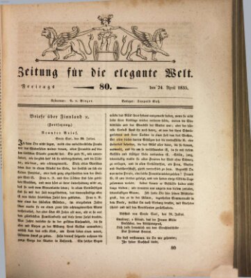 Zeitung für die elegante Welt Freitag 24. April 1835