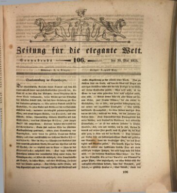 Zeitung für die elegante Welt Samstag 30. Mai 1835