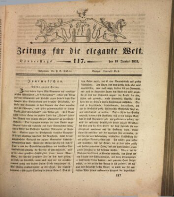 Zeitung für die elegante Welt Donnerstag 18. Juni 1835