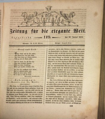 Zeitung für die elegante Welt Samstag 20. Juni 1835