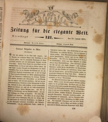 Zeitung für die elegante Welt Dienstag 23. Juni 1835