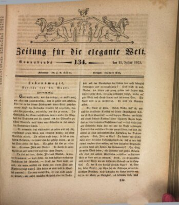 Zeitung für die elegante Welt Samstag 11. Juli 1835