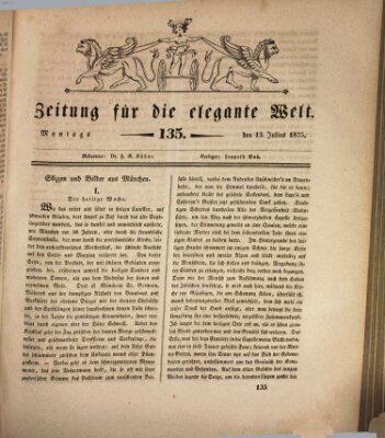 Zeitung für die elegante Welt Montag 13. Juli 1835