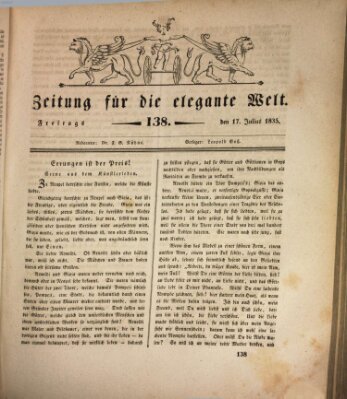 Zeitung für die elegante Welt Freitag 17. Juli 1835