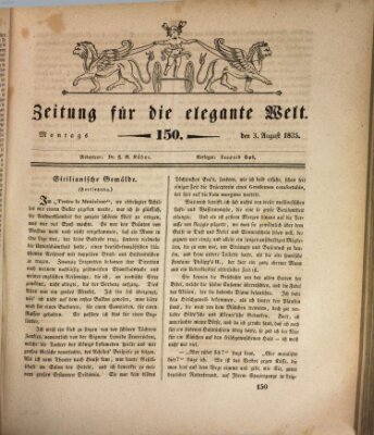 Zeitung für die elegante Welt Montag 3. August 1835