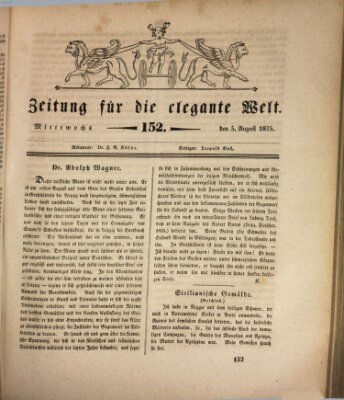 Zeitung für die elegante Welt Mittwoch 5. August 1835