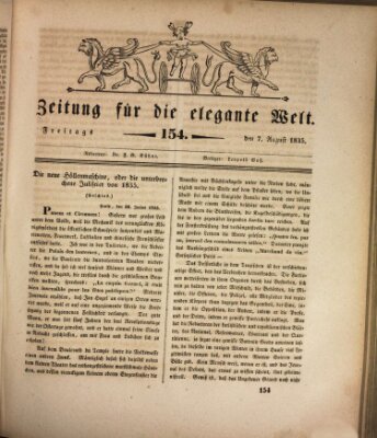 Zeitung für die elegante Welt Freitag 7. August 1835