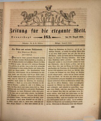 Zeitung für die elegante Welt Donnerstag 20. August 1835