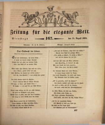 Zeitung für die elegante Welt Dienstag 25. August 1835