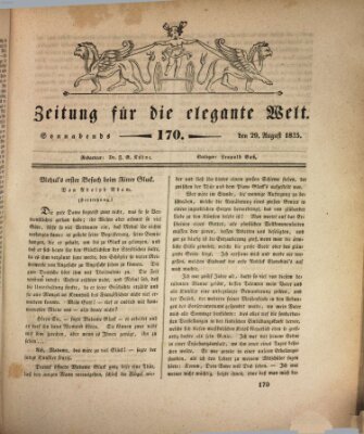 Zeitung für die elegante Welt Samstag 29. August 1835