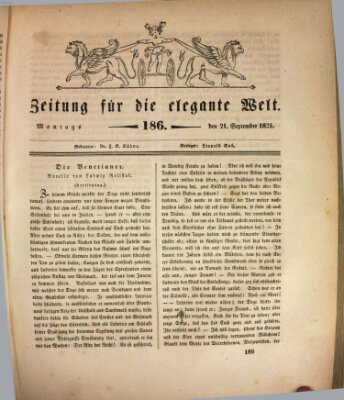 Zeitung für die elegante Welt Montag 21. September 1835