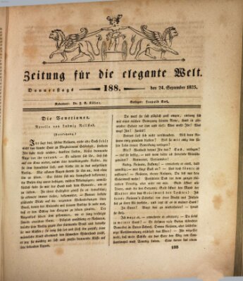 Zeitung für die elegante Welt Donnerstag 24. September 1835