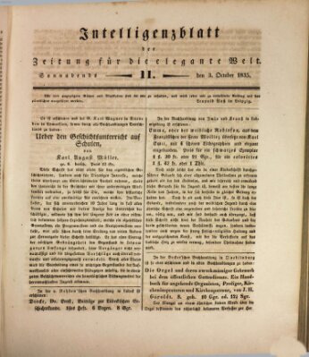 Zeitung für die elegante Welt Samstag 3. Oktober 1835