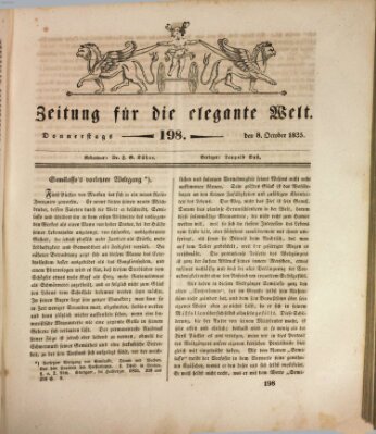 Zeitung für die elegante Welt Donnerstag 8. Oktober 1835