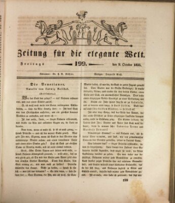 Zeitung für die elegante Welt Freitag 9. Oktober 1835