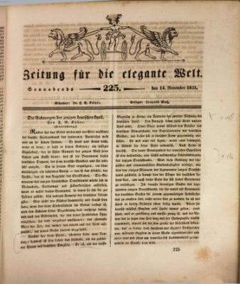 Zeitung für die elegante Welt Samstag 14. November 1835