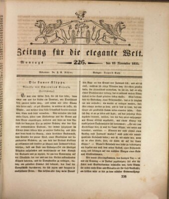 Zeitung für die elegante Welt Montag 16. November 1835