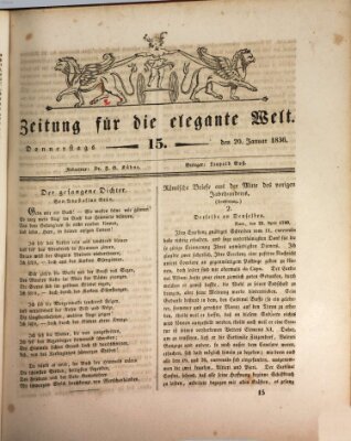 Zeitung für die elegante Welt Mittwoch 20. Januar 1836