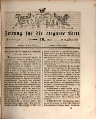 Zeitung für die elegante Welt Donnerstag 21. Januar 1836