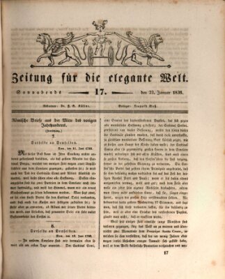 Zeitung für die elegante Welt Samstag 23. Januar 1836