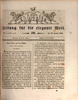 Zeitung für die elegante Welt Dienstag 26. Januar 1836