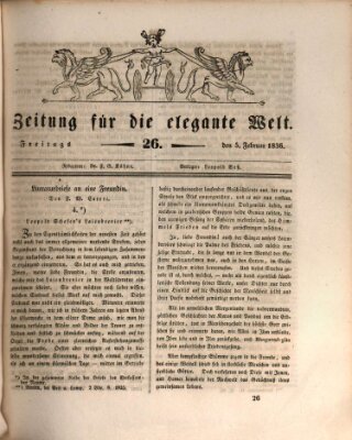 Zeitung für die elegante Welt Freitag 5. Februar 1836