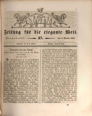 Zeitung für die elegante Welt Samstag 6. Februar 1836