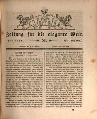 Zeitung für die elegante Welt Freitag 11. März 1836