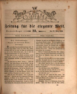 Zeitung für die elegante Welt Donnerstag 17. März 1836