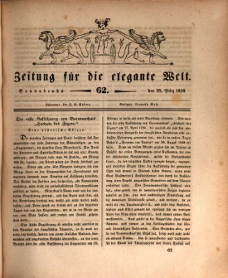 Zeitung für die elegante Welt Samstag 26. März 1836