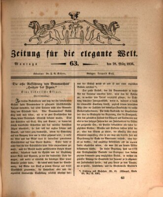 Zeitung für die elegante Welt Montag 28. März 1836