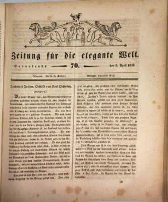 Zeitung für die elegante Welt Samstag 9. April 1836