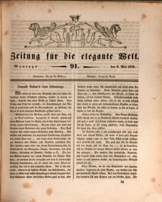 Zeitung für die elegante Welt Montag 9. Mai 1836