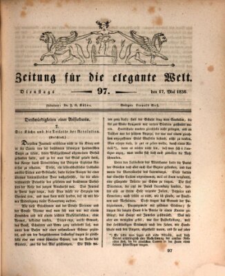 Zeitung für die elegante Welt Dienstag 17. Mai 1836