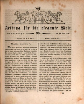 Zeitung für die elegante Welt Donnerstag 19. Mai 1836